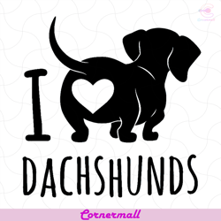 i love dachshund vector svg, trending svg, animal svg, dachshund dog svg, dachshund dog gift