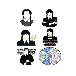 wednesday addams family bundle svg