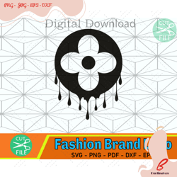 louis vuitton circle dripping svg, louis vuitton svg, circle logo lv, dripping lv