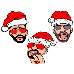 santa bad bunny un christmas sin ti logo bundle svg