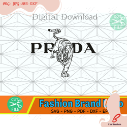 tiger prada svg, prada svg, tiger svg, prada fashion svg, prada logo svg