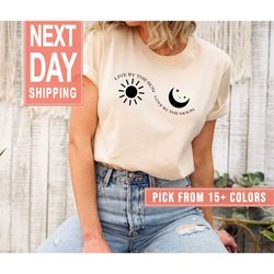 live by the sun love by the moon shirt gift for witchy women, mystical moon shirt, spiritual t-shirt, sun and moon outfi