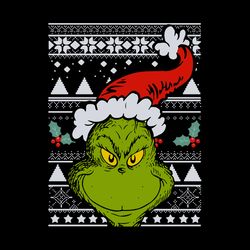 grinch sweater svg, silhouette svg fies