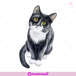 black cat in a flower wreath png, trending png, cat png, black cat png