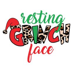resting grinch leopard svg, silhouette svg fies