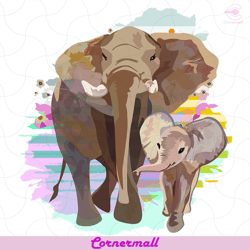 elephant family mom and baby png, trending png, animal png, elephant png, elephant gift png