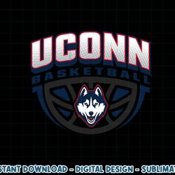 connecticut huskies basketball dribble logo