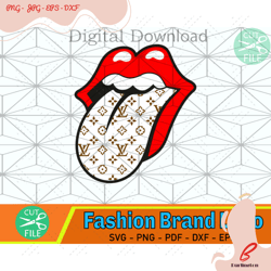 lips tounge louis vuitton svg, lips svg, louis vuitton svg, lv fashion svg, logo brand svg