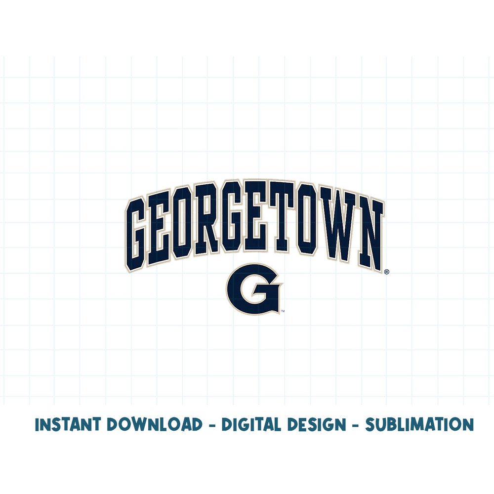 Georgetown Hoyas Arch Over White Officially Licensed  .jpg