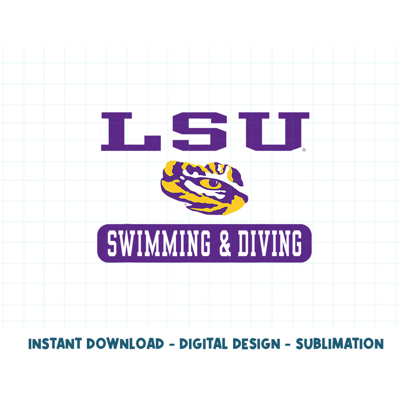 LSU Tigers Swimming & Diving Logo Officially Licensed .jpg