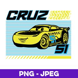disney pixar cars dinoco cruz ramirez v1 , png design, png instant download