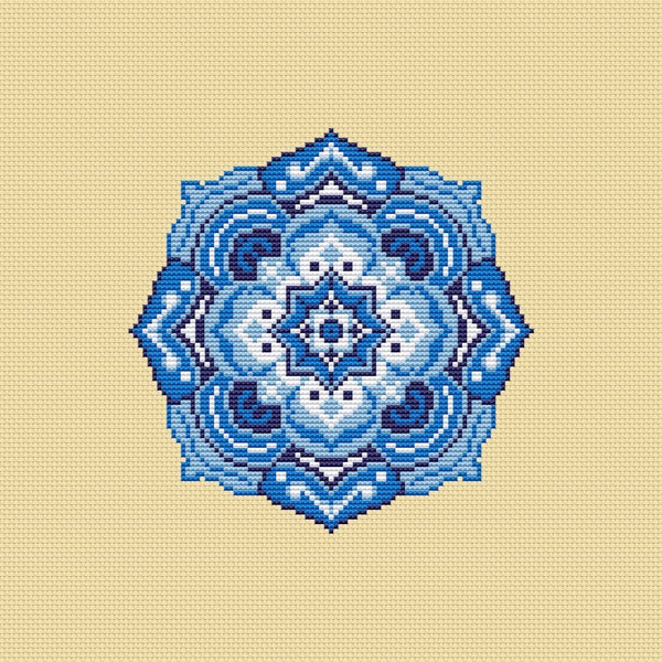 Mandala cross stitch