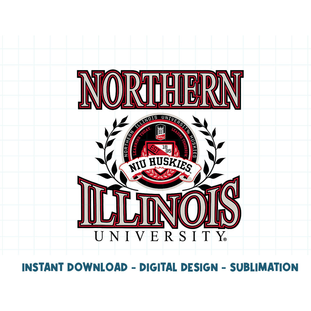 Northern Illinois Huskies Laurels Officially Licensed Red  .jpg