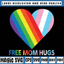 free mom hugs lgbt pride transgender rainbow flag svg, lgbt love svg , love wins rainbow svg, lgbt pride svg, digital do