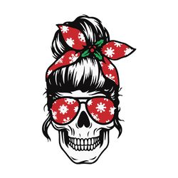 mom skull christmas svg, silhouette svg fies
