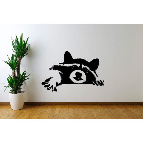 Cute-Coon-Sticker-Raccoon-Baby-Room-Sticker-Car-Sticker-Wall-Sticker-Vinyl-Decal-Mural-Art-Decor