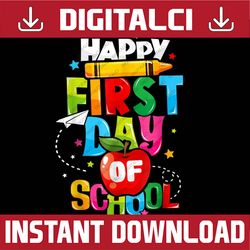 Back To School Teachers Kids Child Happy First Day Of School PNG File Sublimation