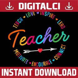 retro teacher squad inspirational colorful elementary school png file sublimation