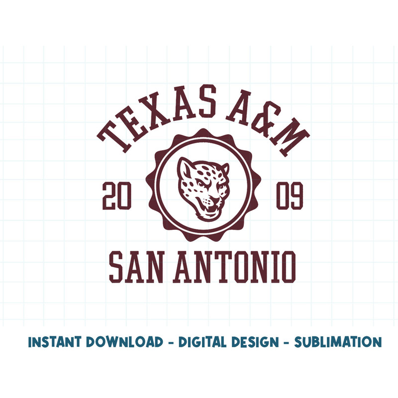 Texas A&M San Antonio Jaguars Stamp 2009 Officially Licensed .jpg