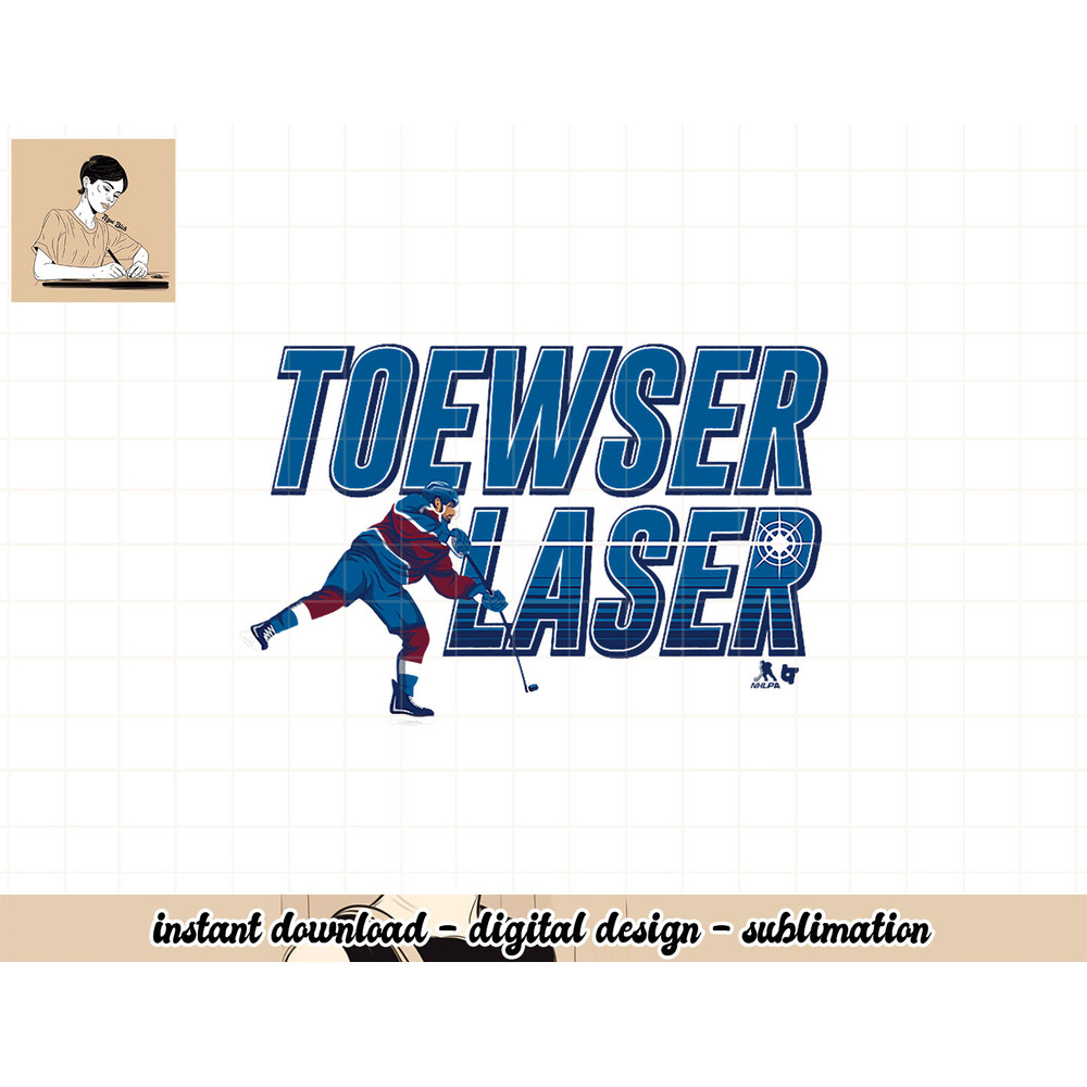 Devon Toews Toewser Laser - Colorado Hockey png, sublimation.jpg