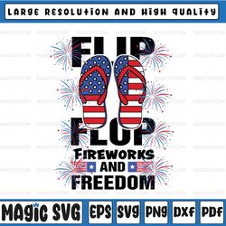 flip flop fireworks and freedom svg, fourth of july svg, america svg, patriotic svg, independence day svg, cricut files,
