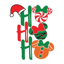 ho ho ho minnie christmas svg, silhouette svg fies