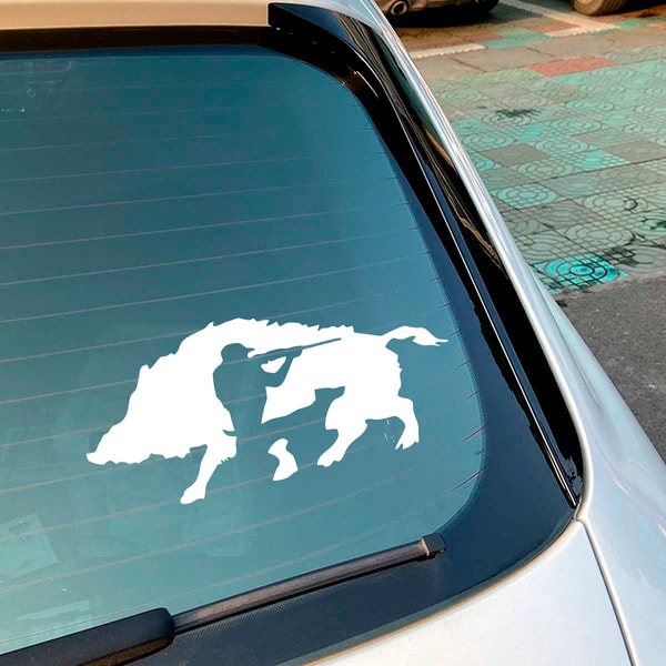Boar Hunting Sticker Wild Boar Hunter, Wildlife, Hunting, Fishing, Car Stickers W - Inspire ...