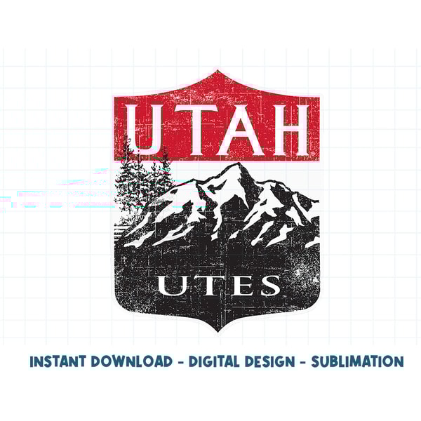 Utah Utes Vintage Mountains Officially Licensed | Inspire Uplift