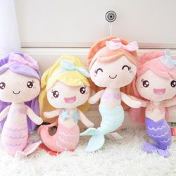 Lovely mermaid princess doll stuffed toy little girl(US Customers)