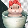 Bunny in Cup. Red bow B 02.jpg