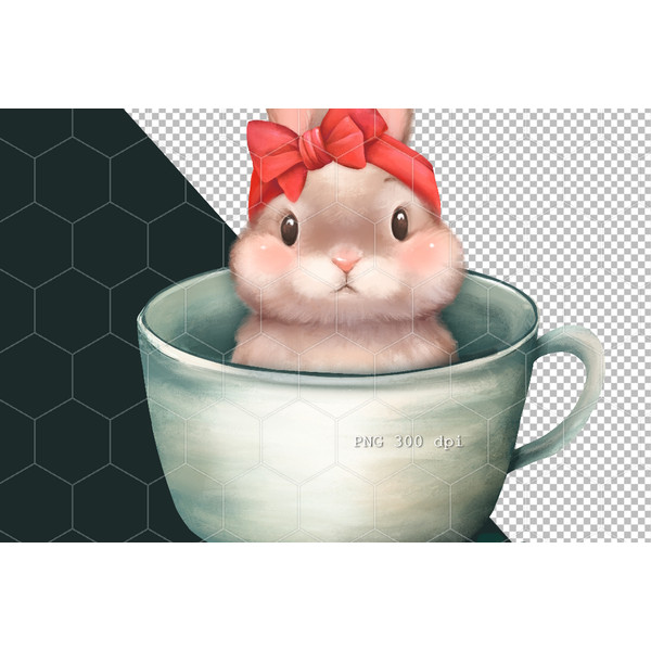 Bunny in Cup. Red bow B 02.jpg