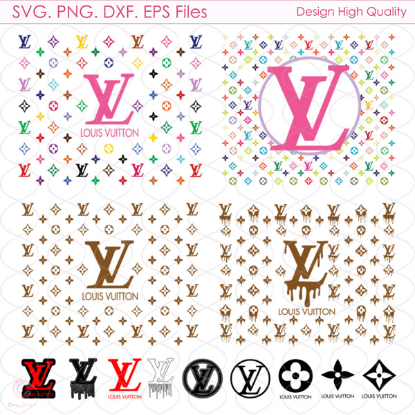 LV Pattern Logo Svg, LV Logo Bundle Svg, Logo Bundle Svg, Lo
