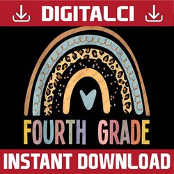 fourth grade rainbow girls boys teacher team 4th grade squad png file sublimation