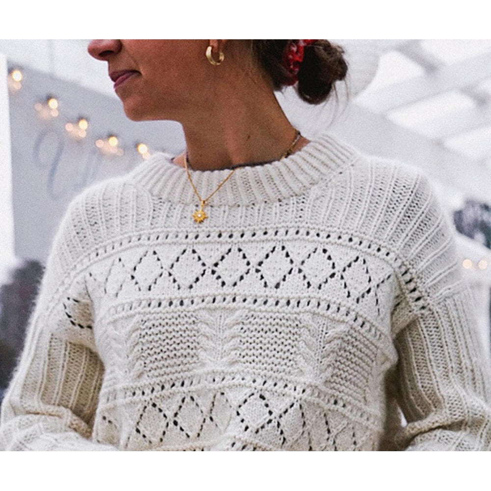 Handknit women sweater Sweaters for women Gray color sweater White color sweater Women sweaters Knit warm sweater