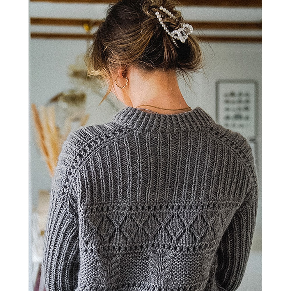 Handknit women sweater Sweaters for women Gray color sweater White color sweater Women sweaters Knit warm sweater