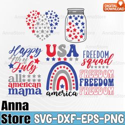 4th of july svg bundle,all america girl svg, july 4th svg, fourth of july svg,  patriotic svg,retro 4th july svg bundle