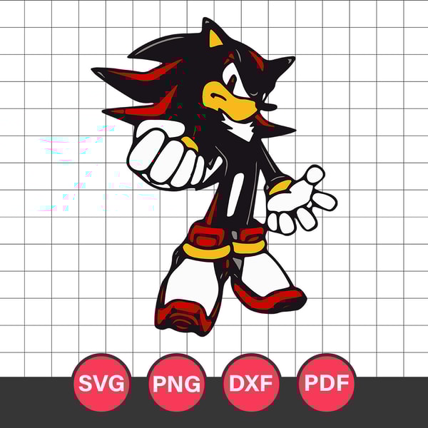Shadow the Hedgehog Svg, Sonic Characters Svg, Sonic Svg, Ca - Inspire ...