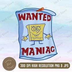 mademark x spongebob squarepants png, spongebob squarepants png, wanted maniac ong, png high quality, png, digital