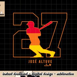 jose altuve 27 houston - houston baseball png, sublimation