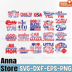 4th of july svg bundle, all merica mom svg,july 4th svg, fourth of july svg, america svg, patriotic svg,retro 4th july s