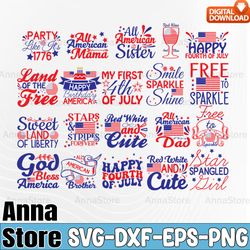 4th of july svg bundle, july 4th svg, all america sister svg,fourth of july svg, america svg, patriotic svg,retro 4th ju