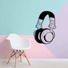 Headphones Sticker, Listen To Music, Wall Sticker Vinyl Decal Mural Art Decor