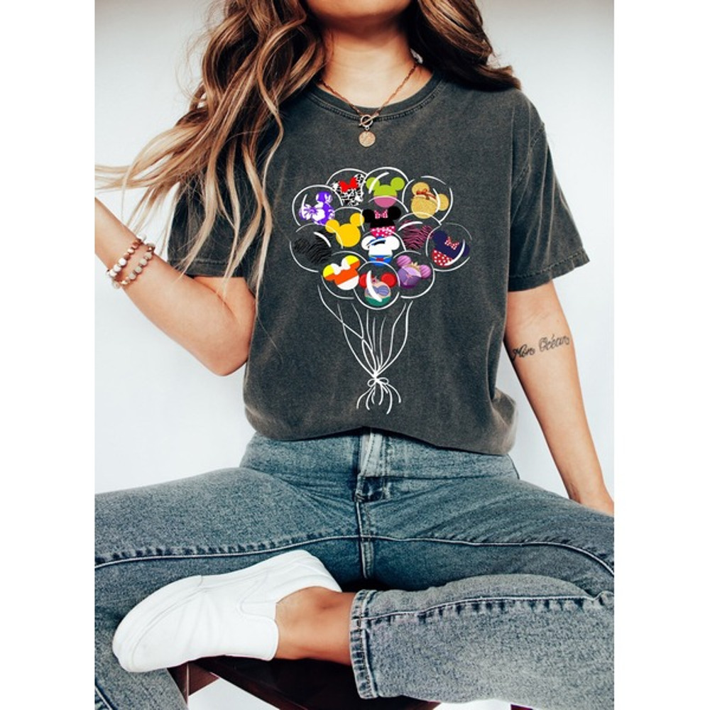 Mouse Balloons Mickey Shirt, Disney Shirt for Women Men, Disneyland T-Shirt, Disney Mickey Shirt, Disney World Shirt