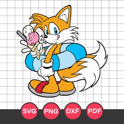 Tails Vacation Svg, Sonic Svg, Cartoon Svg, Png Dxf Eps Digital File