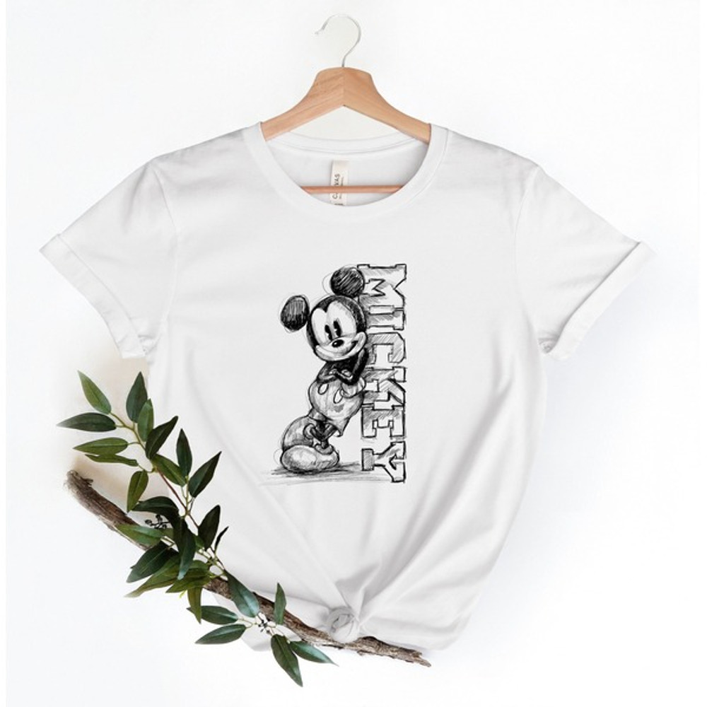 Mickey Sketch Disney Shirt, Disneyland Shirt, Retro Disneyland Vintage Tee, Disney Tee, Walt Disney Sketch Shirt