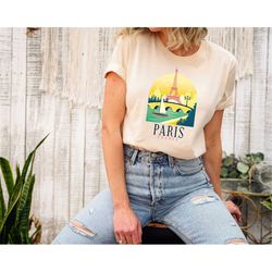 paris france shirt for traveler, paris souvenir gift, paris aesthetic shirt,eiffel tower shirt,honeymoon shirt,paris tri