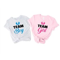 Gender Reveal Shirt, Team Boy Shirt, Team Girl Shirt, Reveal Party Shirt, Pink or Blue We Love You, Pregnancy Announceme