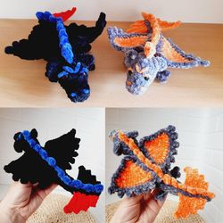 Crochet Pattern dragon, Amigurumi pattern dragon, dinosaur, dino, Dinegurumi, dragon plush pattern, baby dragon