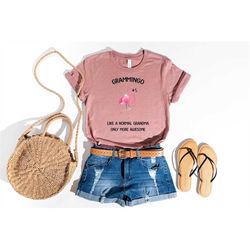grammingo shirt, cute grandma shirt, grandmother t-shirt, flamingo grammingo like a normal grandma only more awesome shi