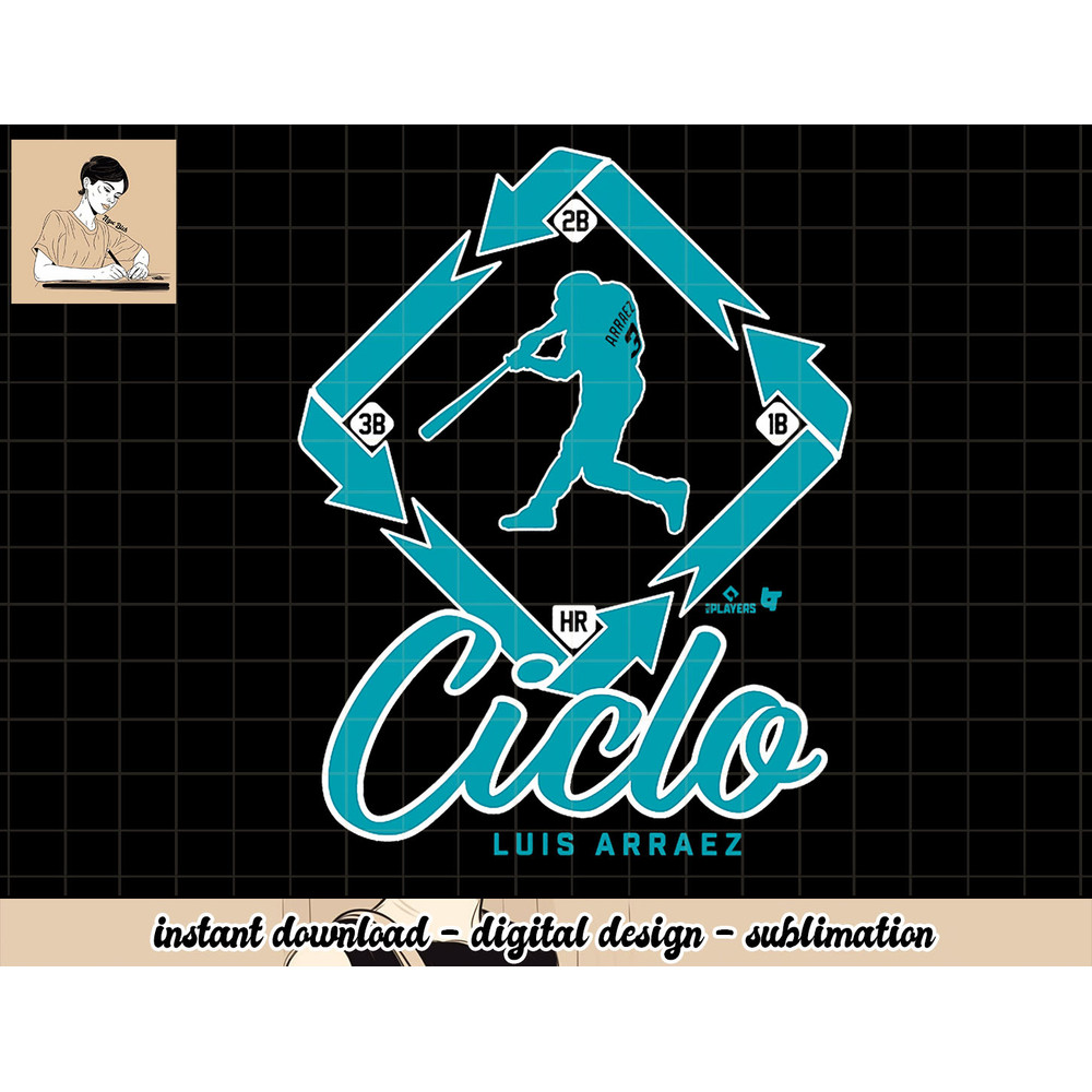Luis Arraez - Ciclo - Miami Baseball png, sublimation.jpg